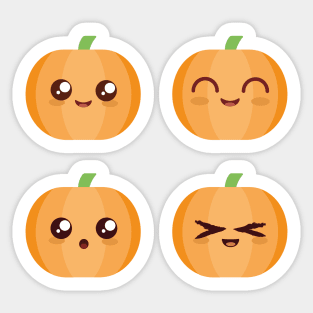 Happy Pumpkin Halloween Expressions Sticker